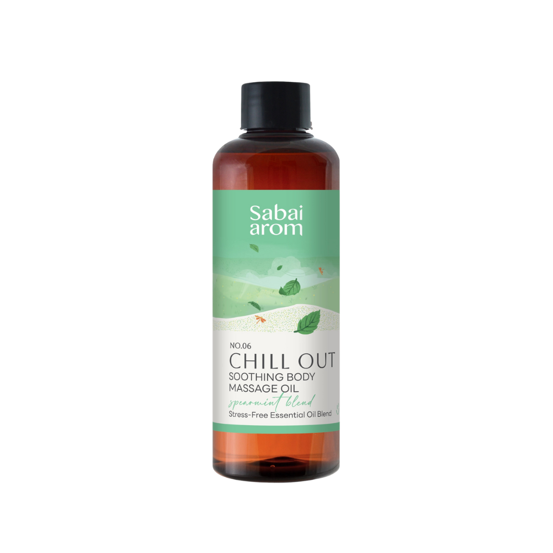 น้ำมันนวดอโรม่า สบายอารมณ์ กลิ่น CHILL OUT 200มล. จำนวน 1 ขวด_0